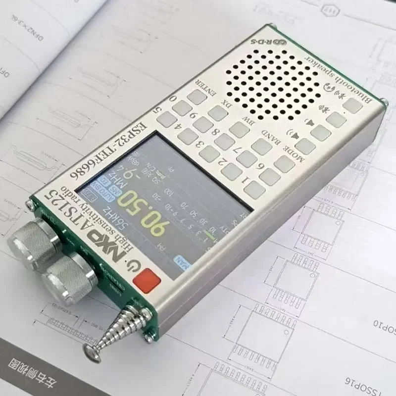 ATS125 TEF6686 칩 고감도 다기능 Bluetooth 버전 풀 밴드 라디오