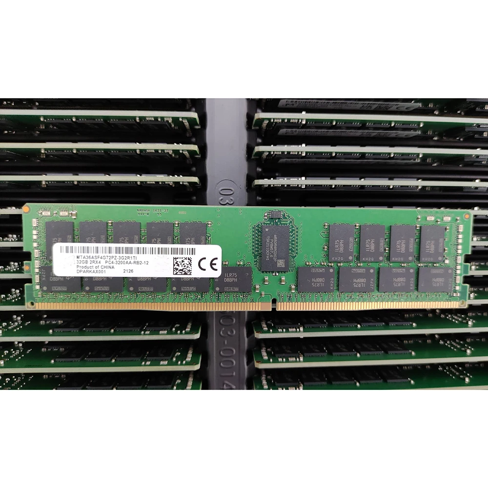 1PCS Server Memory 32GB DDR4 3200MHz ECC REG 2RX4 For DELL R7525 R6515 R7515 T640 RAM Work Fine High Quality Fast Ship