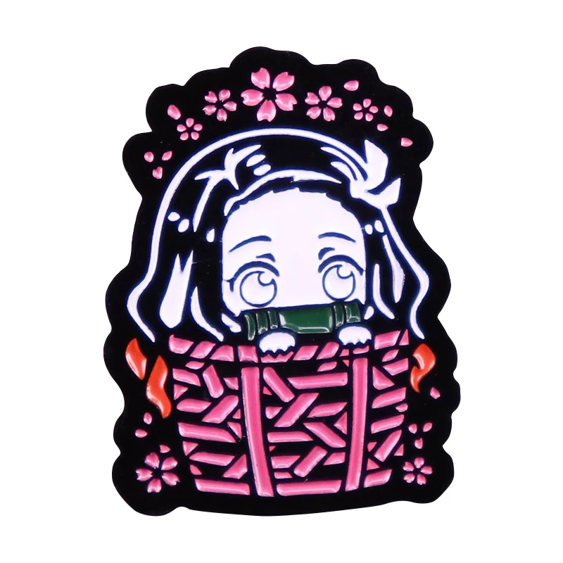 

A1715 Demon Slayer Anime Figure Hard Enamel Pins Collecting Metal Cartoon Brooch Backpack Collar Lapel Badge Cosplay Jewelry