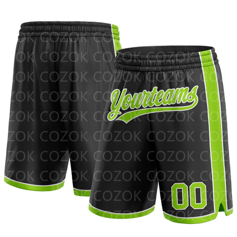 Custom Black Dark Authentic Basketball Shorts 3D Printed Men Shorts Your Name Mumber Quick Drying Beach Shorts