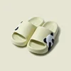 Lightweight non-slip bathroom slippers Cute Panda print women's slippers Cushioned Flat Casual soft soled couple home slippers 2