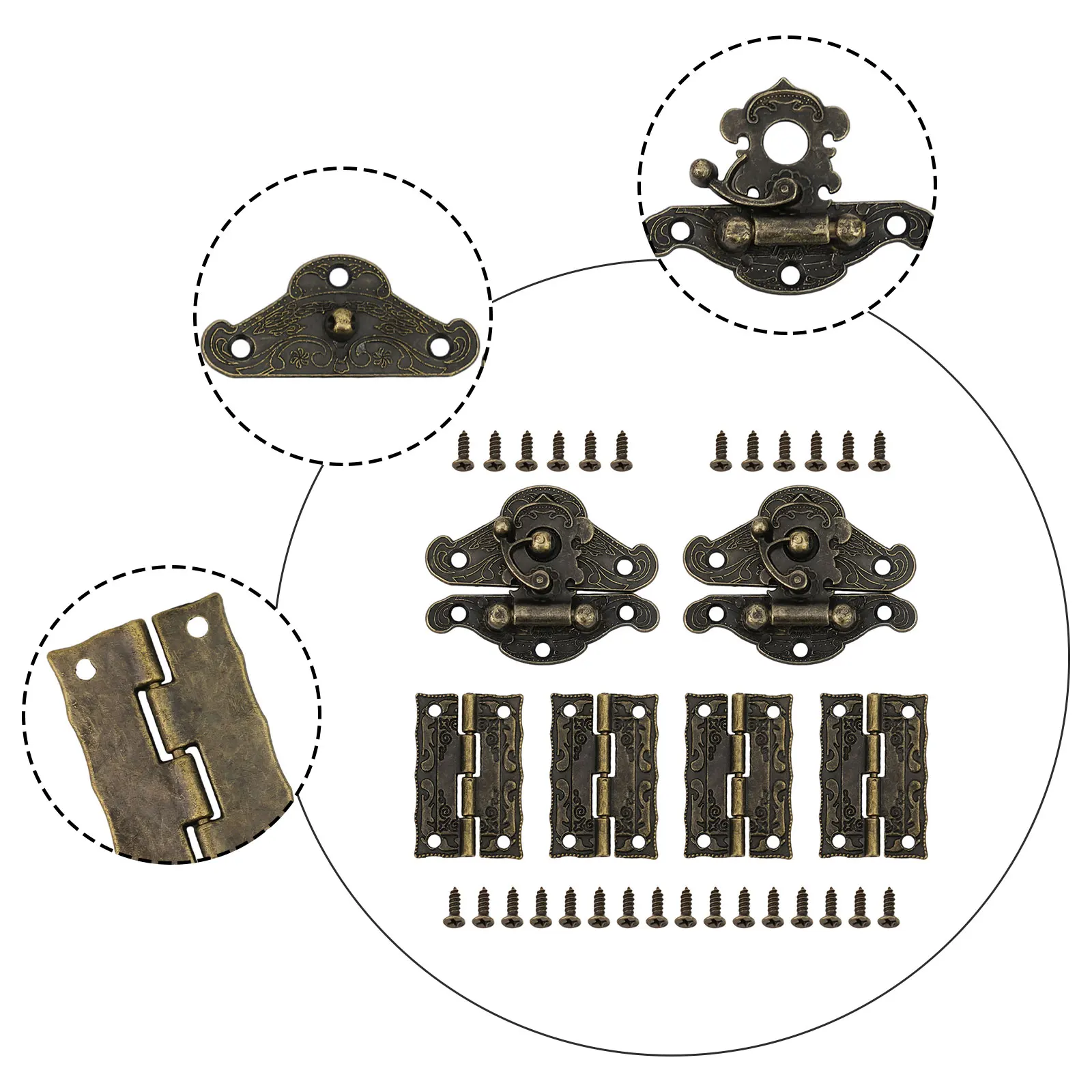 

Hinges Locking Hasps Bronze Cabinet Hinge Durable Ideal Hardware Zinc Alloy Shop Home Office Perfect For Boxes