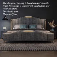 Tête de lit de luxe élégante avec rangement, tables de chevet jumelles, meubles de chambre modernes et uniques, accessoires de mobilier de chambre 1