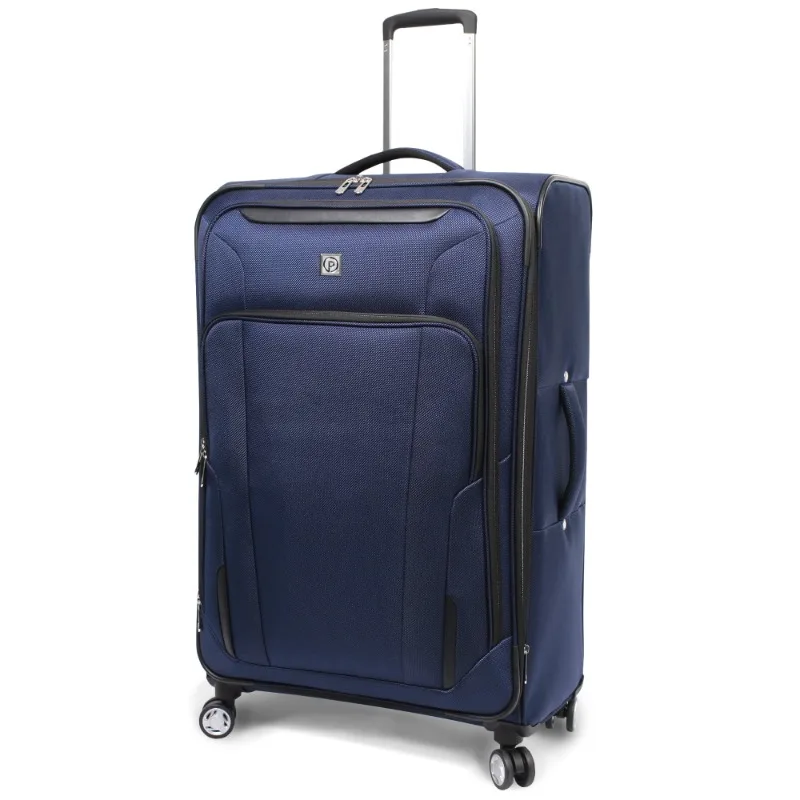 

29" Checked 8-Wheel Spinner Luggage Navy