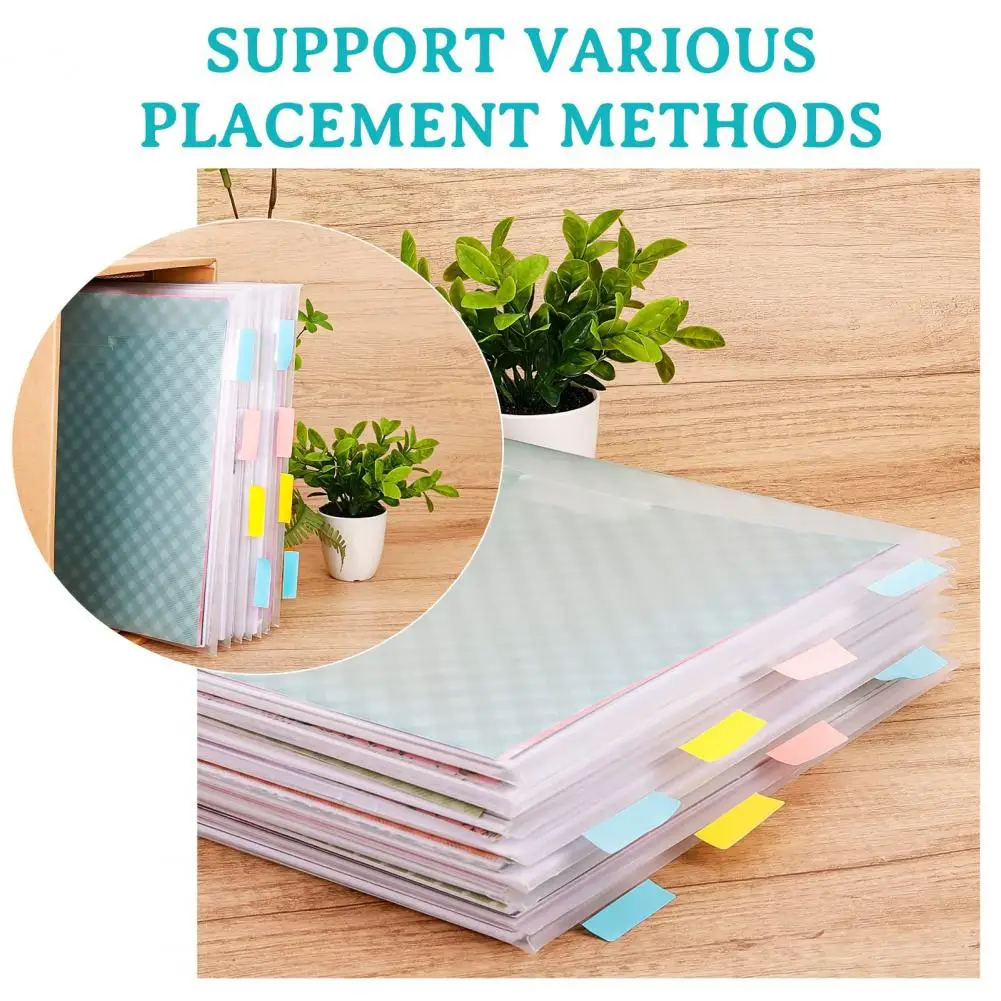 

Scrapbook Paper Bag Scrapbook Paper Storage Organizer Vinyl Bag with Sticky Index Tabs Ideal for Photos Files Paper Pad