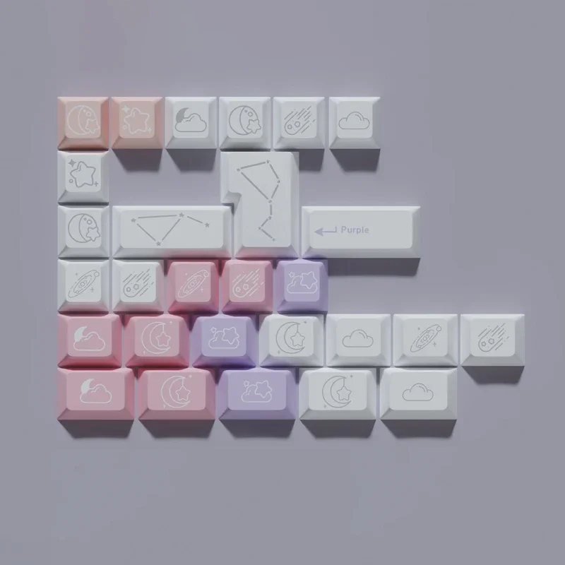 Epbt dreamscape pbtキーキャップチェリープロファイルdesubプリント 