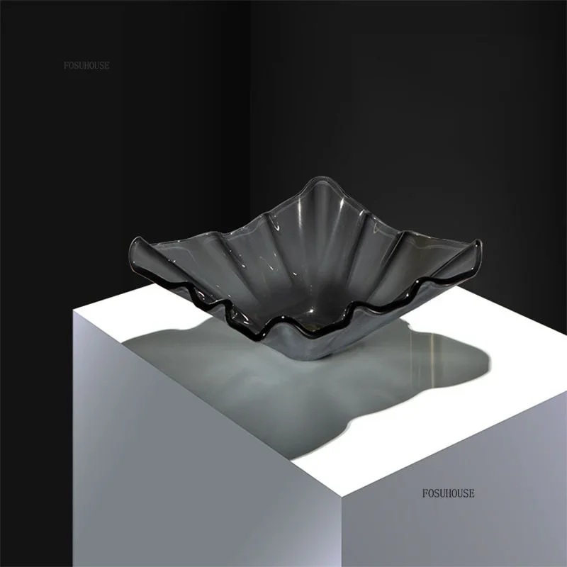 Unique Glass Bathroom Sinks for Balcony Modern Painted Transparent Basin Personalized Creative Designer Sink for Restaurant 4