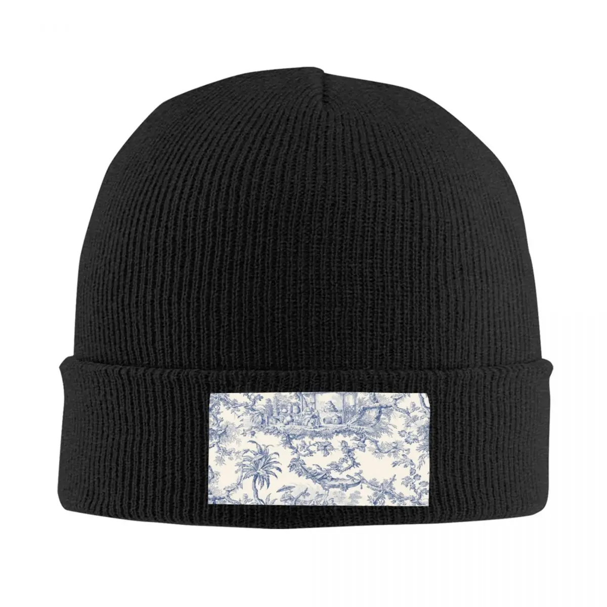 

Toile De Jouy Patterns Skullies Beanies Caps Unisex Winter Warm Knit Hat Hip Hop Adult French Motif Bonnet Hats Outdoor Ski Cap