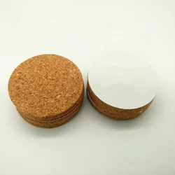 50pcsCork mat natural environmental protection non-slip heat insulation removable paste glass placed shock-absorbing cork gasket