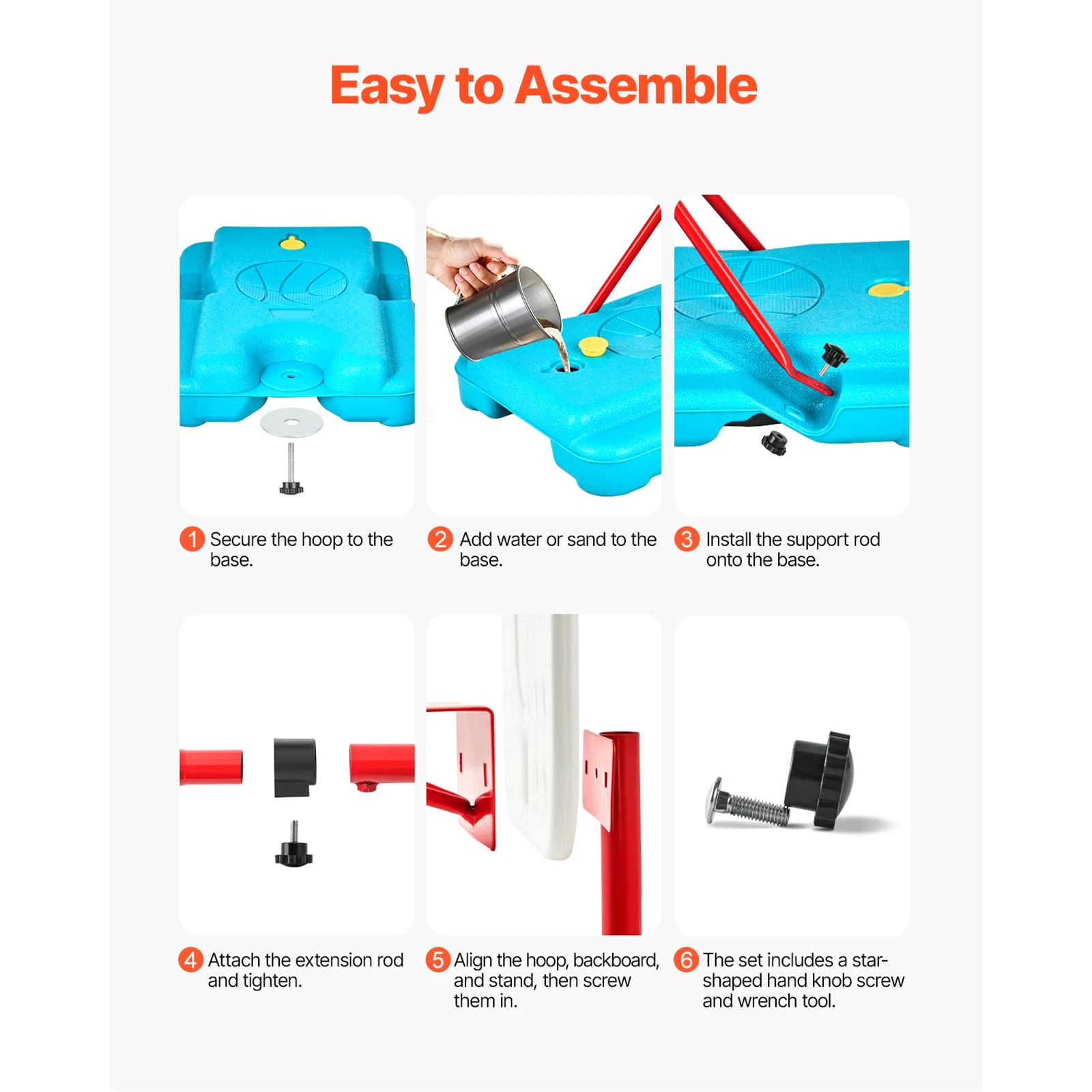 Toddler Adjustable Basketball Hoop Set (104–190cm) 4