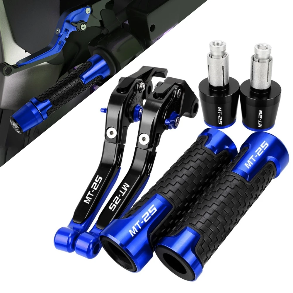 

For YAMAHA MT25 MT-25 2015 -2021 2022 2023 Motorcycle Accessories Extendable Adjustable Brake Clutch Levers Handlebar Grips Ends