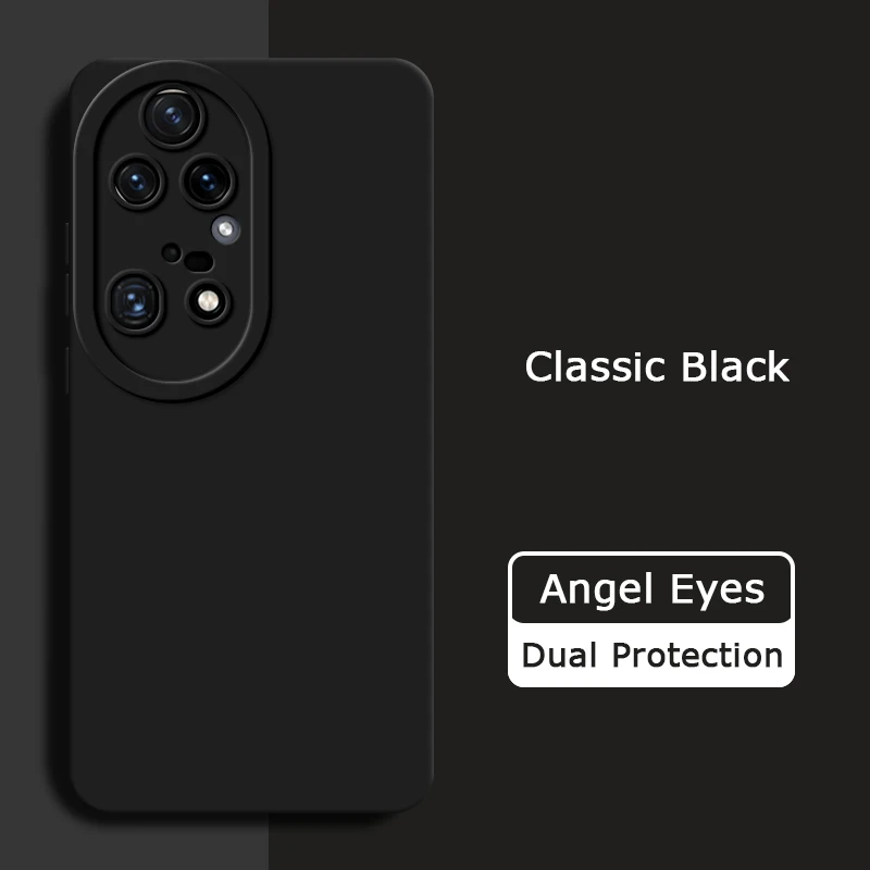 Angel Eyes Square Liquid Silicone Case – Soft Protective Phone Back Cover