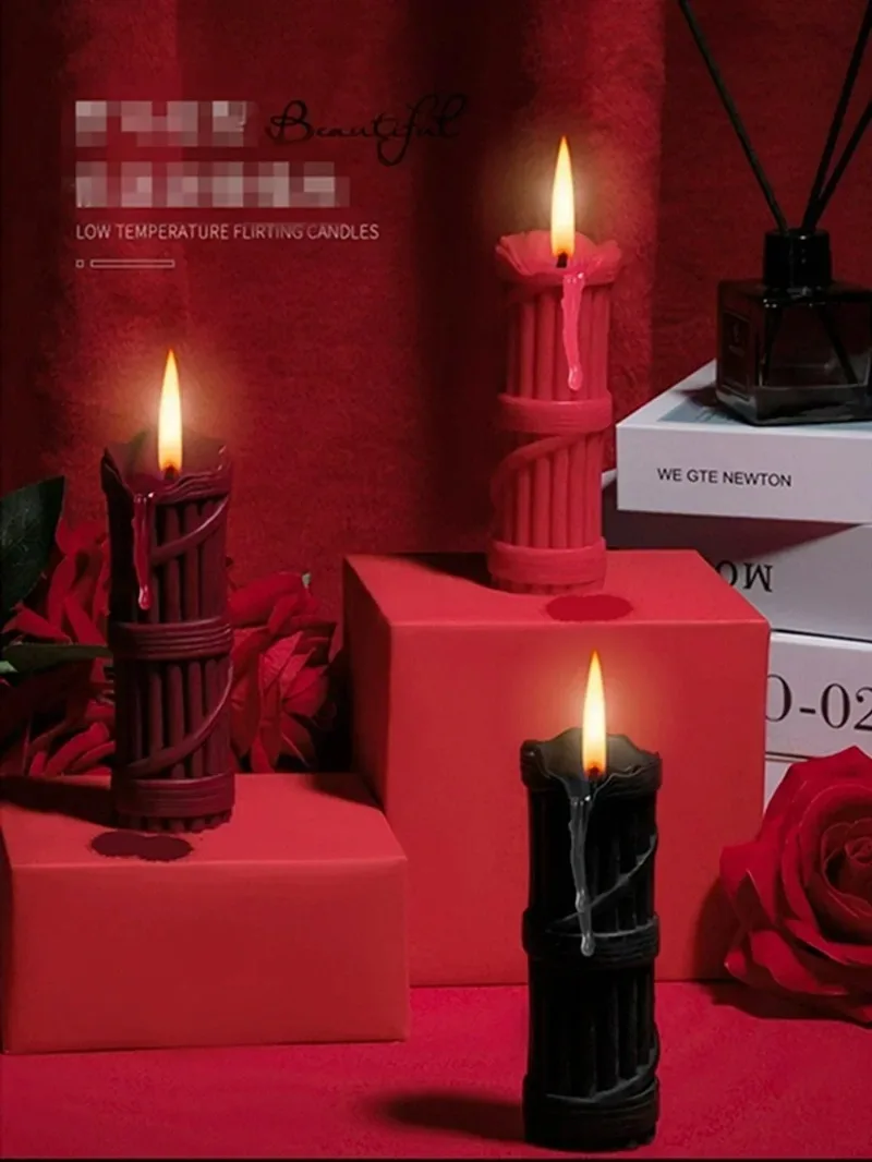Two Pcs Drip Candles Sex Candles Flirting Adult Products SM Sex Toy for Couples Relaxation Low Temperature Candle Adult 18+