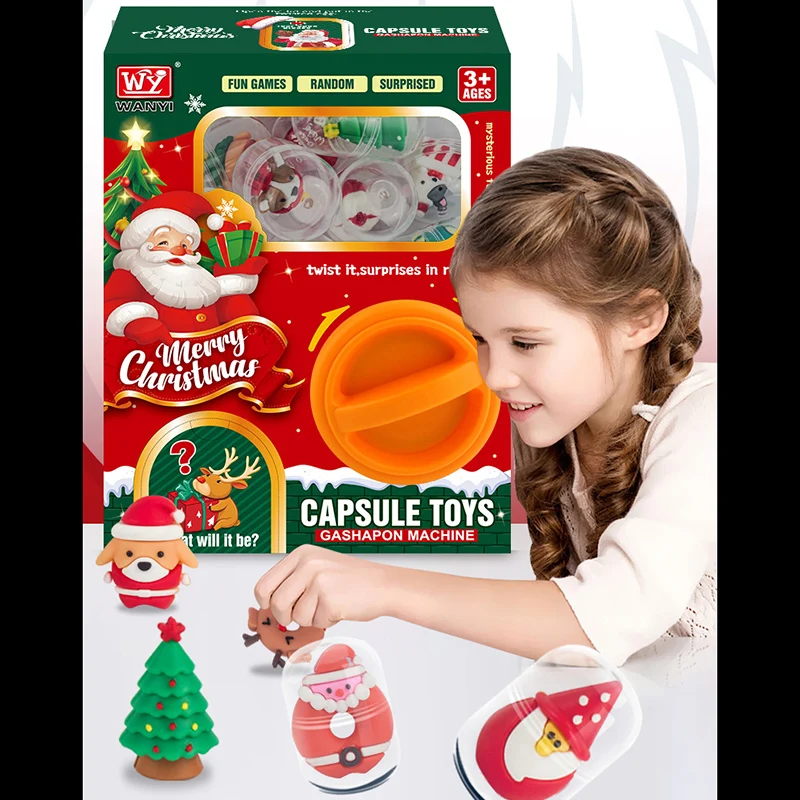 Giocattoli Di Natale Mini Egg Twisting Doll Gashapon Machine Bambini Capsule Toys Claw Catch Bambini Early Education Learning Game