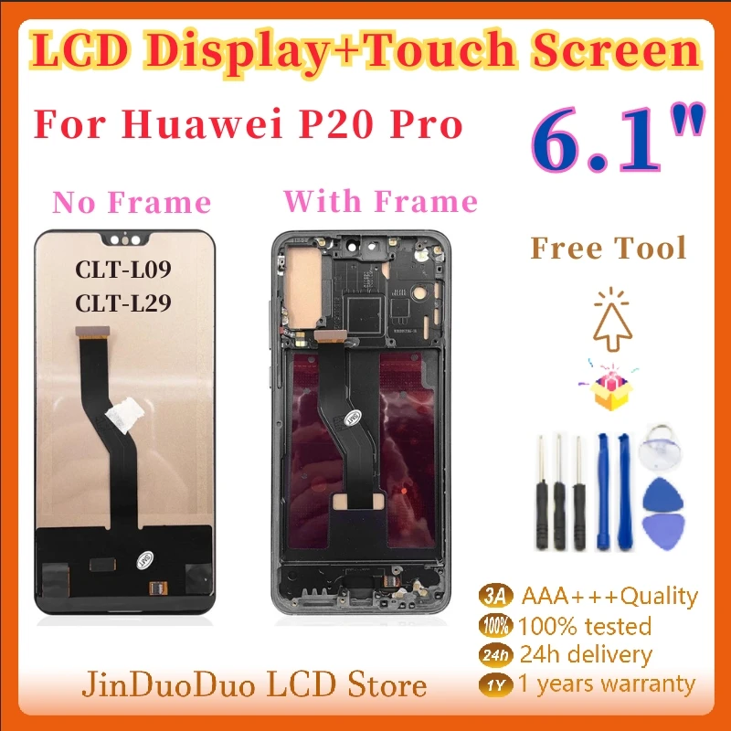 Incell Tft 6.1 Pollici Lcd Per Huawei P20 Pro Display Lcd Touch Screen Digitizer Assembly Per Huawei P20 Pro Clt-L09 Clt-L29