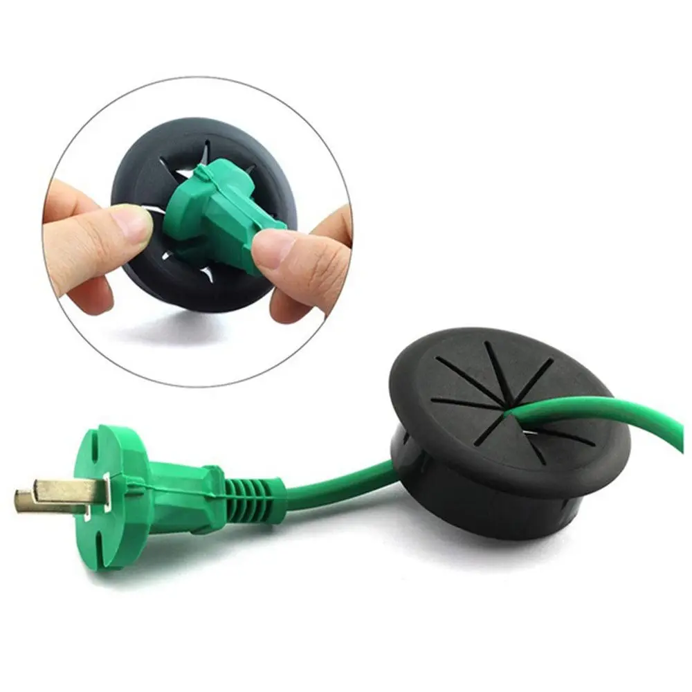 Cable Hole Cover Cable Organizer Desk Cord Grommet 1Pc Desk Cord Grommet Wire Hole Cover Line Outlet Port Threading Box Cover Cable Passing Box Office Table Cable Organizer