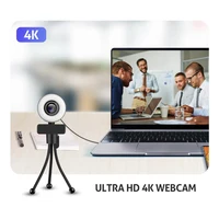 4K Webcam 2K Full HD Web Camera With Microphone LED Fill Light USB Web Cam Rotatable For PC Computer Laptop for Youtube - Image 3