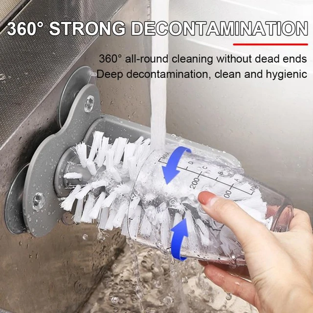 Dropship 2 In 1 Cleaning Brush Cup Glass Cleaner Bottles Brush Suction Wall  Lazy Brush Removable Washing Tools Kitchen Clean Accessories to Sell Online  at a Lower Price