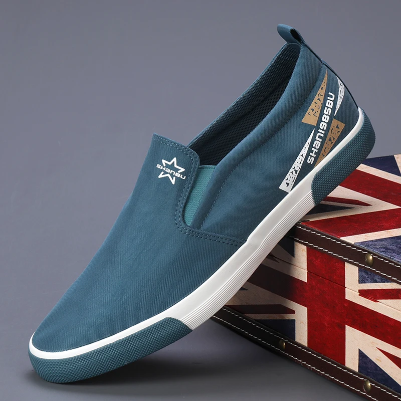 Spring Flat Black Espadrilles Shoes Men Low Cut Slip-on Mens Vulcanizad Shoes Breathable Skateboard Sneakers Male zapatos hombre