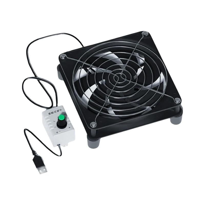 USB 5V Cooling Fan Strong Wind Power Fast Cooling 120Mm Fan For Router PC Cooler TV Box With Mesh Cover-Y96A