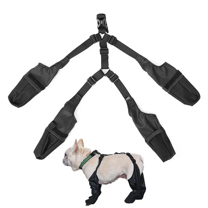 

Dog Suspender Boots Adjustable Dog Boots Pet Breathable Shoes For Outdoor Walking Soft French Bulldog Shoes Pets Paws Protector