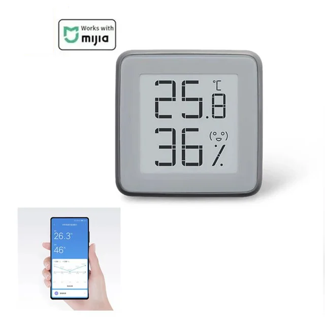 Xiaomi Mi Original Multifunctional Digital Clock Electronic-INK Screen  Temperature Humidity Sensor BT Wireles Thermometer Moisture Smart Linkage  Mi