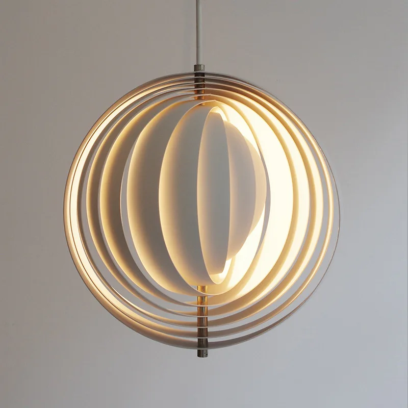 

Danish Designer Rotate Moon LED Pendant Lights Nordic Home Chandeliers Bedroom Bedside Bar Dining Room Restaurant Art Suspension