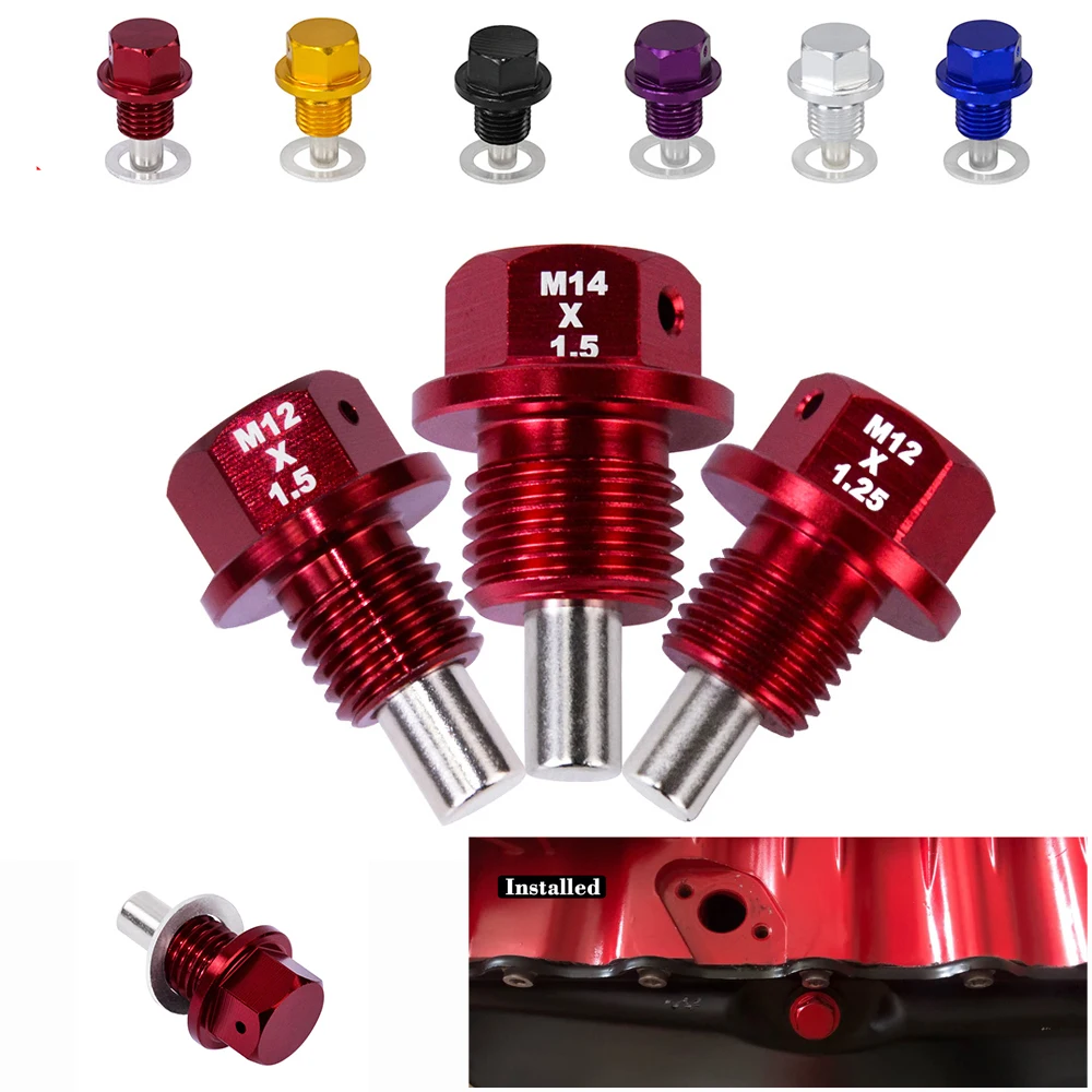 

1PC M12x1.5 M12x1.25 M14x1.5 Magnetic Oil Drain Plug & Oil Drain Sump Nut for Most Honda Acura Mazda Mitsubishi Suzuki