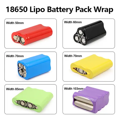 18650 PVC Heat Shrink Tube Battery Pack Blue Width 29.5mm~300mm Insulated Protection Film Wrap Lithium Case Cable Sleeve - Image 6