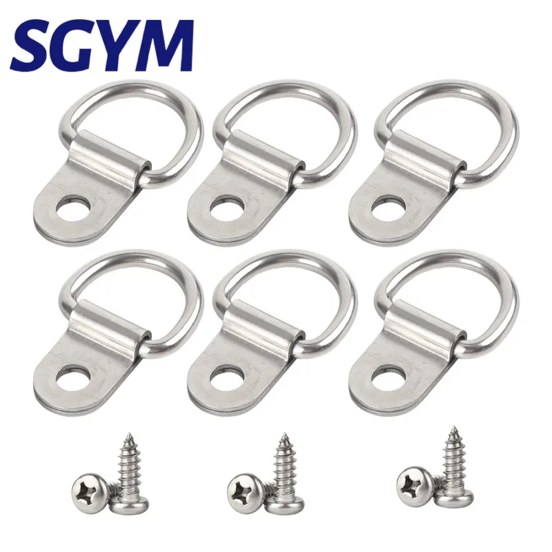 Anel Imagem Cabides Ganchos com Parafusos Pendurado Único Buraco d Anchor Ganchos Pcs Pcs 5*25 mm Aço Inoxidável Sgym304 d