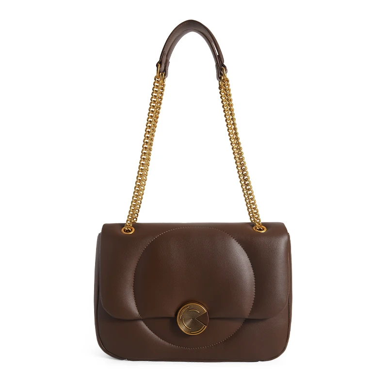 

Cowhide Chain Bag Female Niche Crossbody All-Matching High-Grade Single Shoulder Small Square Bag