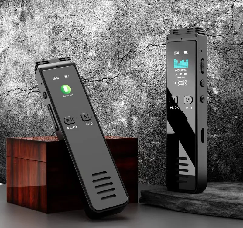 Digital Voice Recorder 32GB Bluetooth 5.0 Audio Activated Phone Call Recording Smart Noise Cancellation 3072Kbps Mp3 Play voice recorder