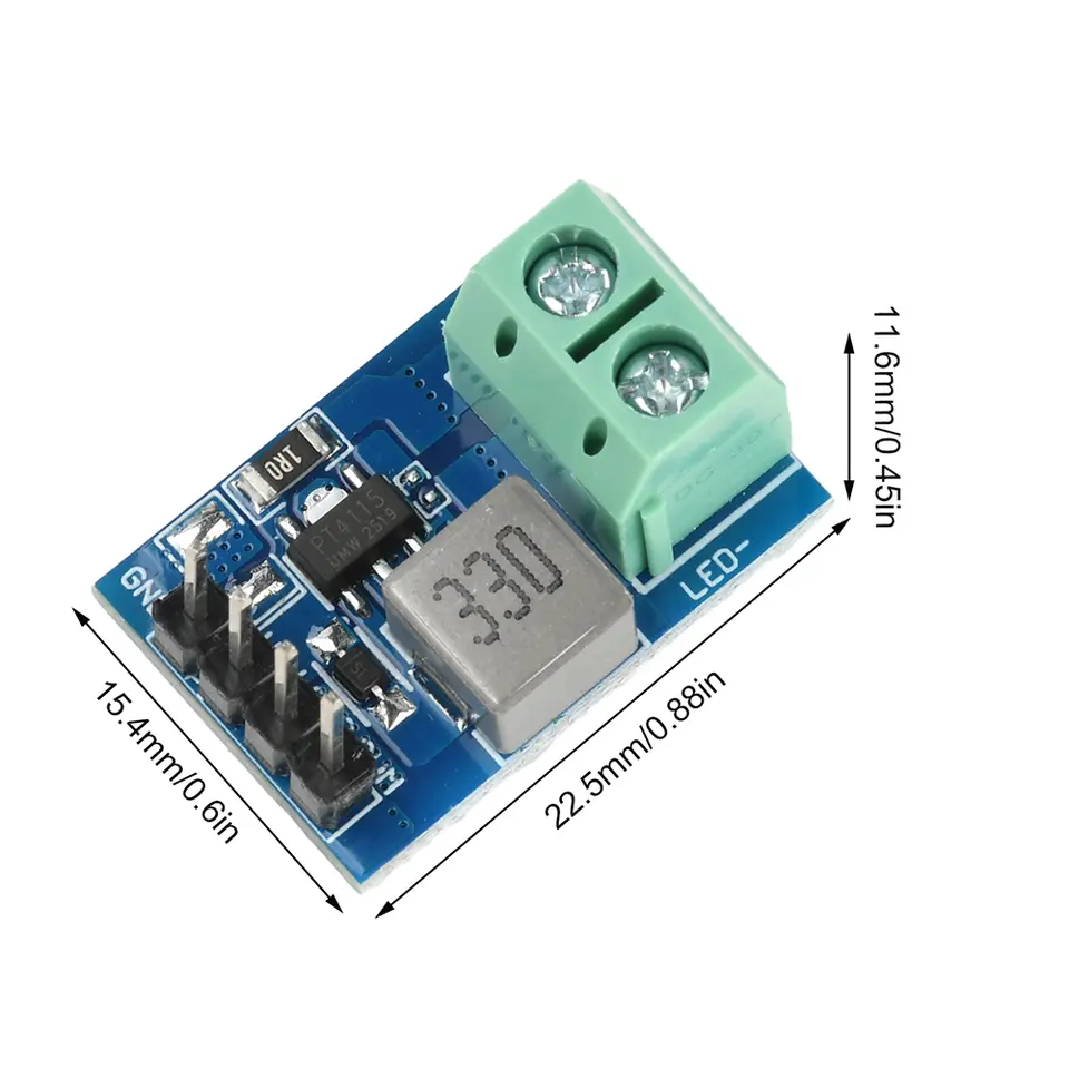 PT4115 LED Driver Module DC 12V Constant Current Output PT4115 1-10S Industrial LED Driver with PWM Dimming for LED Strips image 6