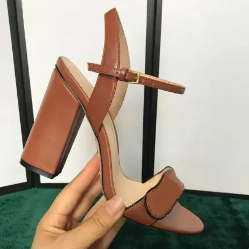 

Women's high heels Summer sandals Leather women's adjustable ankle strap sandals 7.5cm - 10.5cm designer summer sexy sandals
