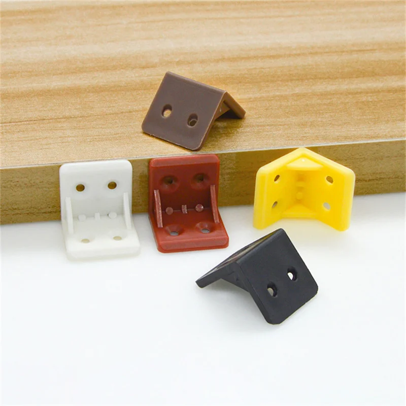 10PCS Furniture Fitting Plastic Corner Code 90 Degree Angle Shelves Support Bracket Connector Hardware Accessories