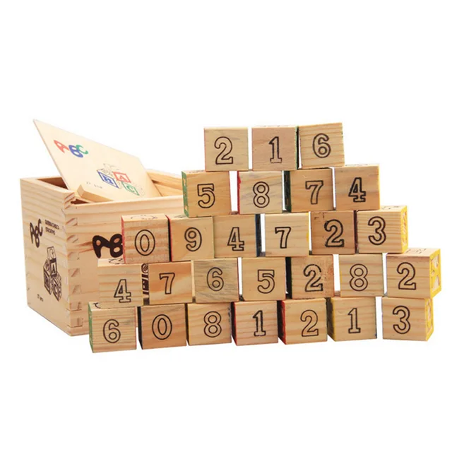 27 Pcs Children Wood Alphabet Blocks Letters Stacking Toys Building Blocks Craft Early Learning Educational Toys Baby Room Decor 4