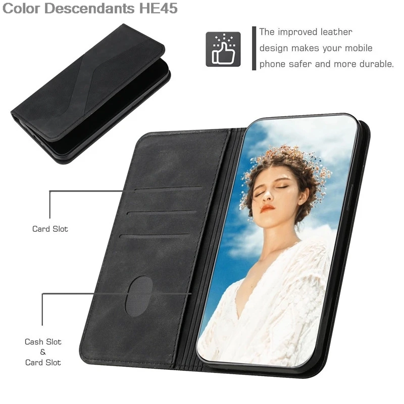 Magnetic Leather Flip Stand Wallet Case - Book Style Cover