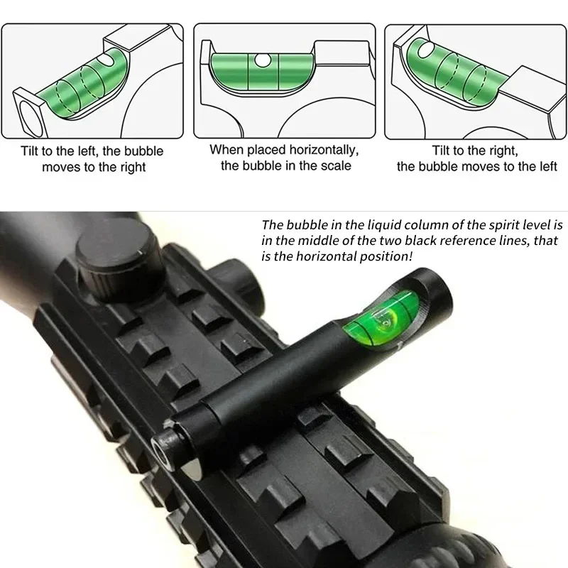 DISCOVERY Scope Bubble Leveler Optical Scope Mounts for 11mm/20mm Picatinny Rail Rifel Leveling Tool Kit Airsoft Accessories