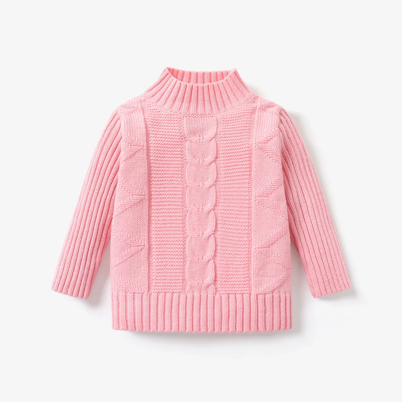 Baby Boy/Girl Turtleneck Sweater with Textured Design knit sweater