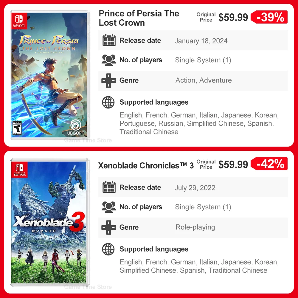 Juegos Giochi Nintendo Switch Ofertas Metroid Dread Astral Chain GTA Grand Theft Auto Hogwarts Legacy Xenoblade 3 Prince Persia 5