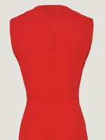 Elegant Slim Fit Knee-Length Sleeveless Dress with Metal Buckle round Neck for Holiday Parties Spring Summer New Arrival - Image 2