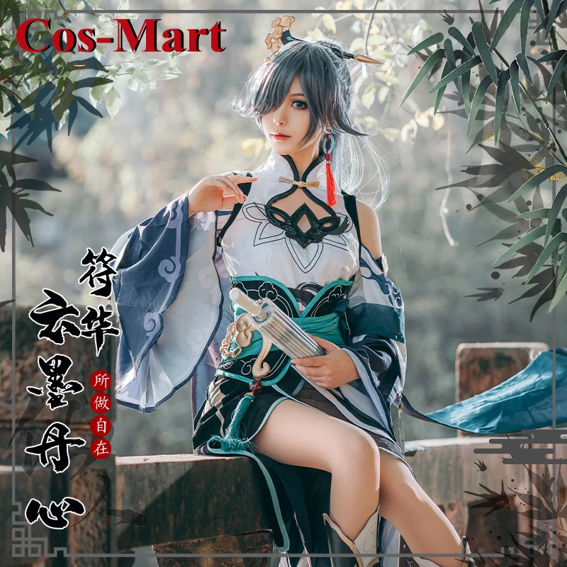 Cos-Mart-핫 게임 혼카이 임팩트 3rd 푸와 코스프레 의상, YunMoDanXin 전투 유니폼 정장, 활동 파티 역할 놀이 의류