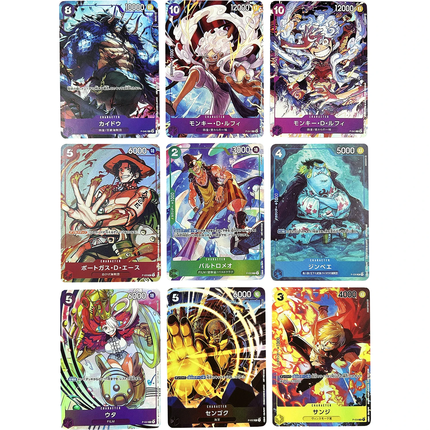 Фото 54 шт./компл., OPCG, Luffy, Zoro, Ace, Nami, Uta, Shanks, Kaidou, игрушечная игра, аниме коллекционные карты №3