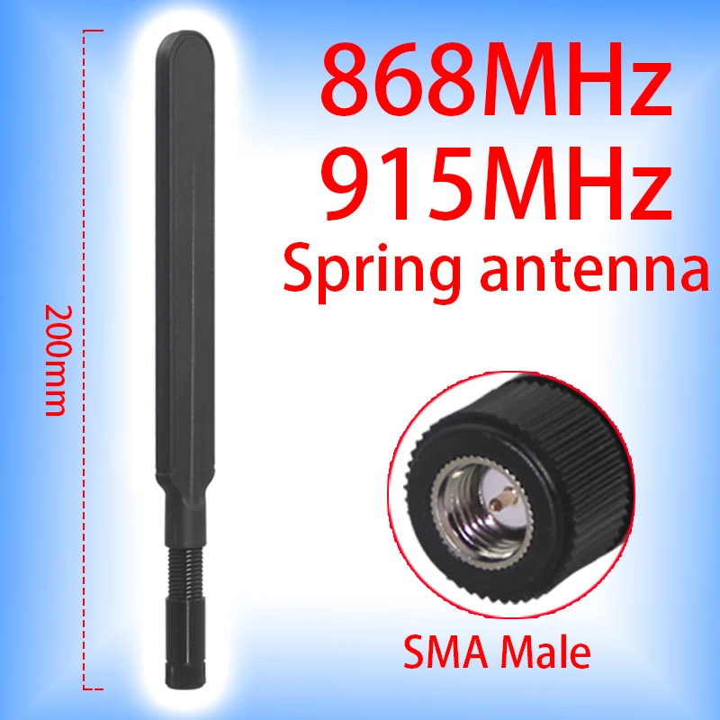 Antenne FPV Haute Performance IPEX-SMA F 10cm posée à côté d'une règle pour illustrer sa taille compacte.