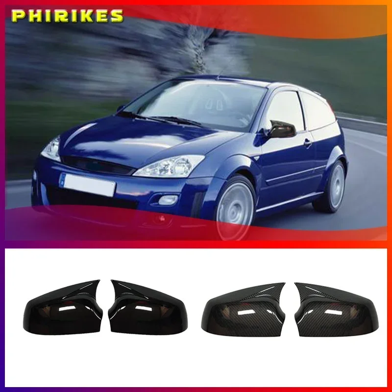 

Carbon Fiber Bright black Side Rearview Mirror Cover For Ford Focus 2002