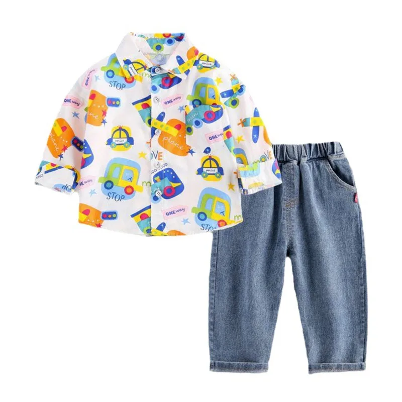 

New Spring Autumn Baby Clothes Kids Boys Outfits Children Cartoon Shirt Pants 2Pcs/Sets Toddler Casual Costume Infant Sportswear