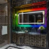 Large Full Size RGB LED Bathroom Mirror with Lights Vanity Wall Mirrors Dimmable Smart Anti-Fog Vertical/Horizontal 3