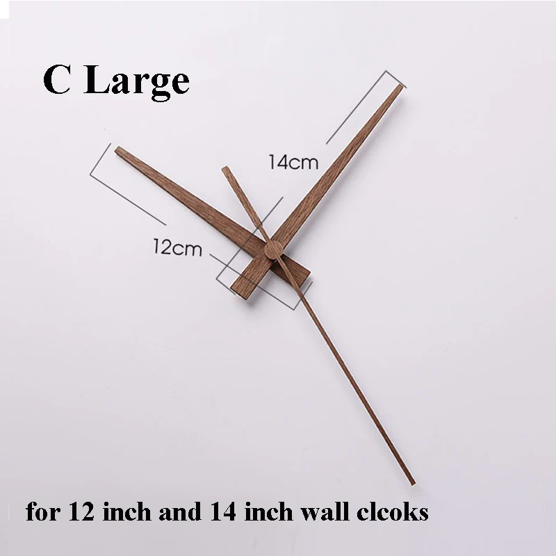 Natural Walnut Wood Clock Pointers Replacement Wall Clock
