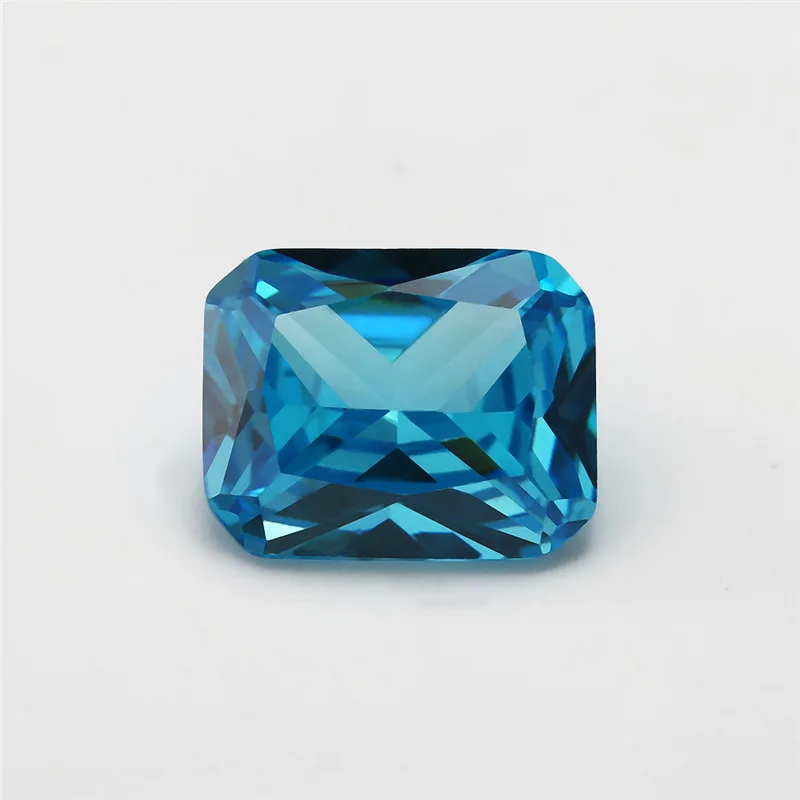 Box-Set, großer meerblauer Saphir, 12,5 ct, natürlicher geölter, rechteckiger Schliff, 12 x 16 mm, Sri-Lanka, VVS, loser Edelstein für die Schmuckherstellung – Detail 4