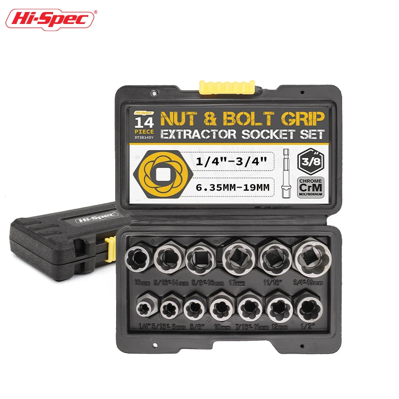 14pc 3/8inch Socket Adapter Extraction Socket Set Crm Deep Impact